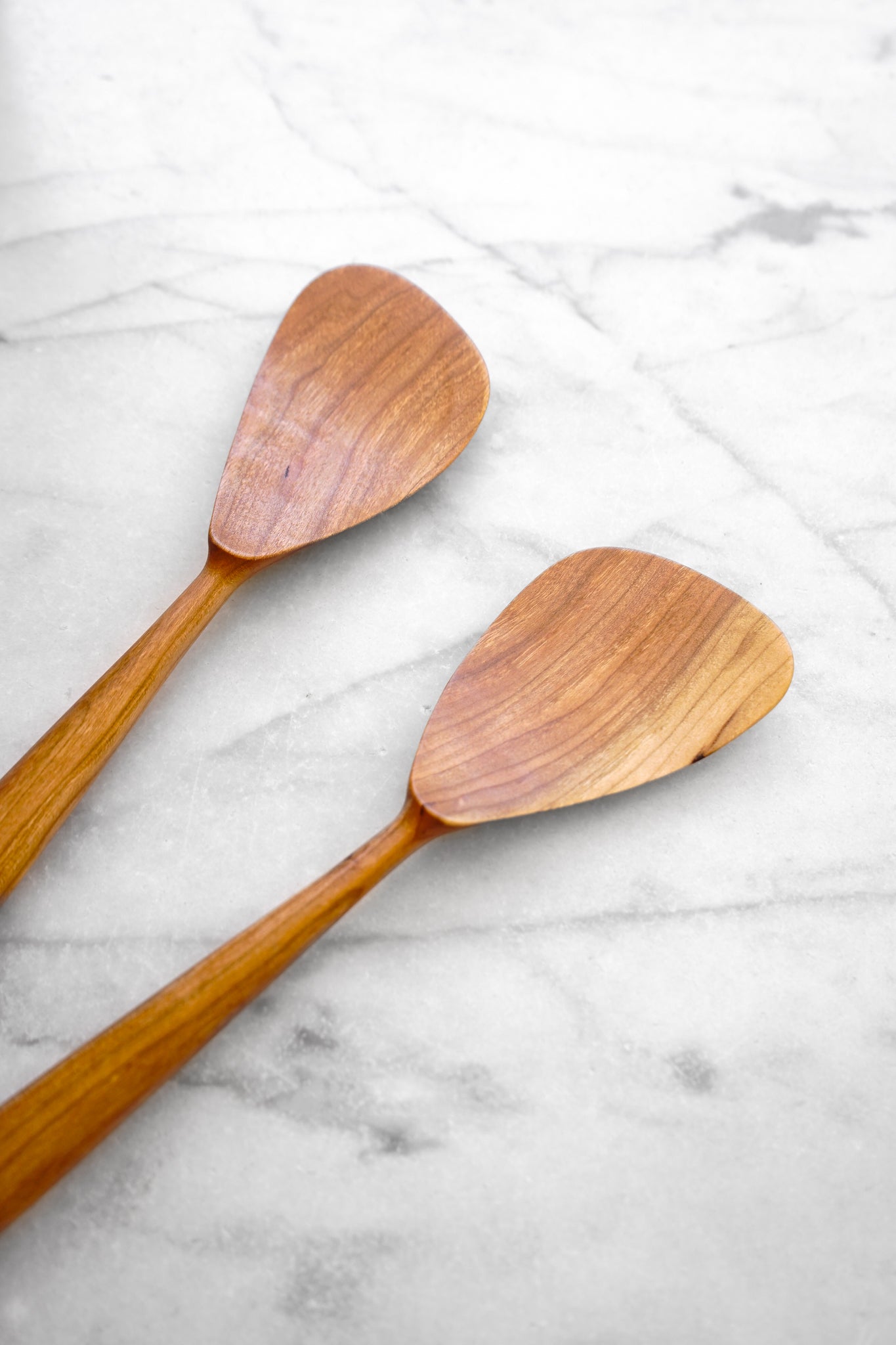 Modern Salad Set - Walnut, Cherry, or Maple Wood