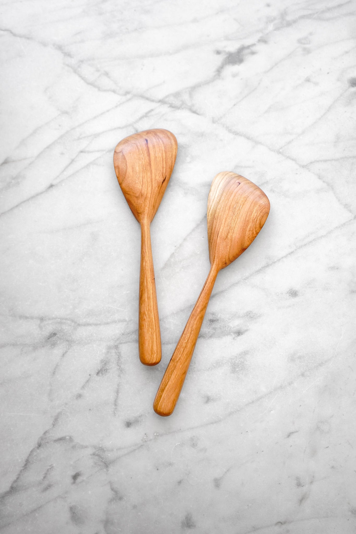 Modern Salad Set - Walnut, Cherry, or Maple Wood