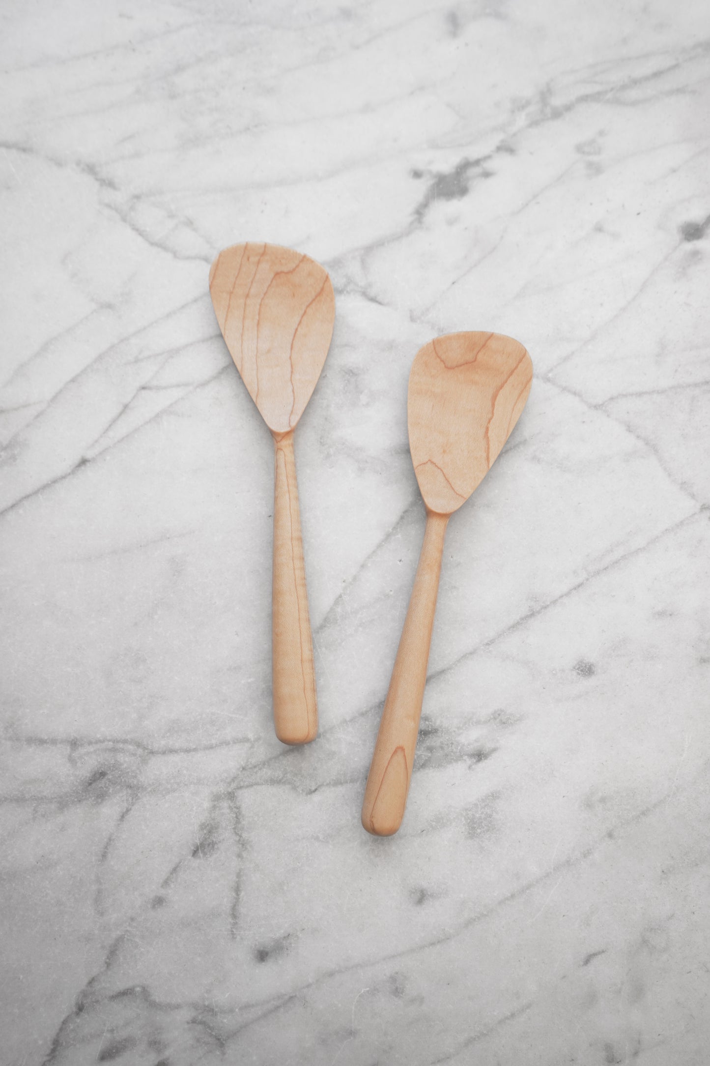 Modern Salad Set - Walnut, Cherry, or Maple Wood