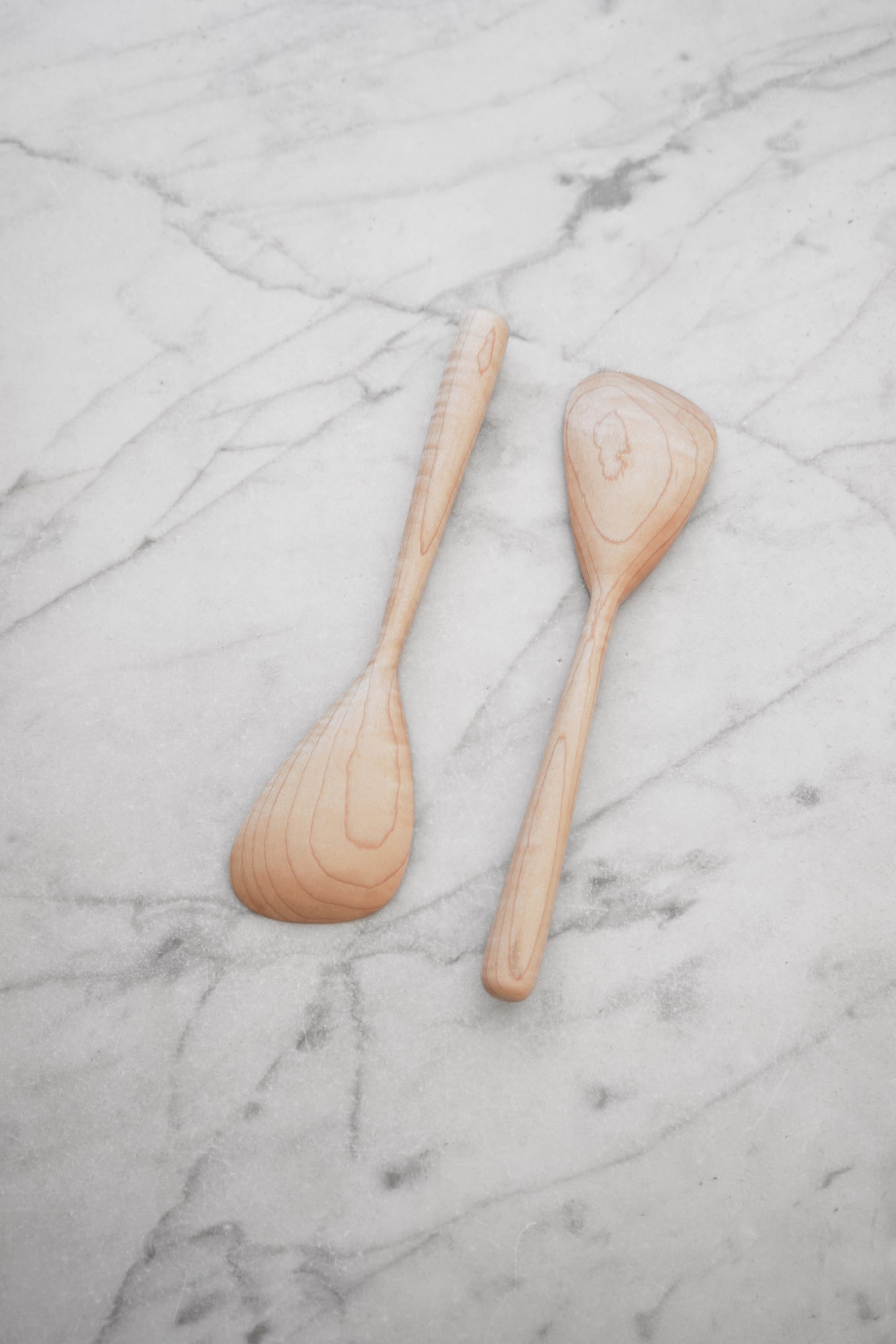 Modern Salad Set - Walnut, Cherry, or Maple Wood