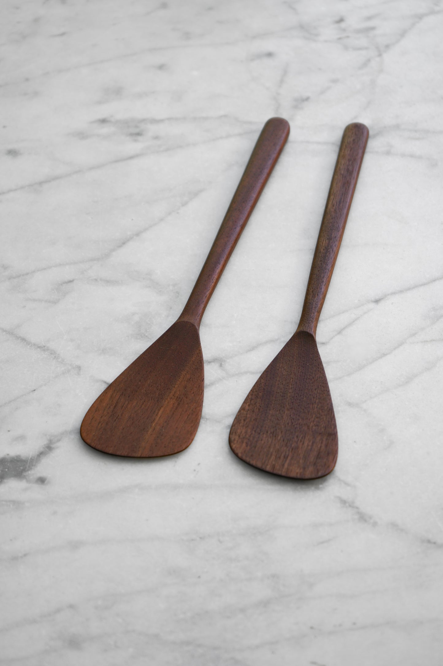 Flat Line - Modern Salad Set - Walnut, Cherry, and Maple Wood