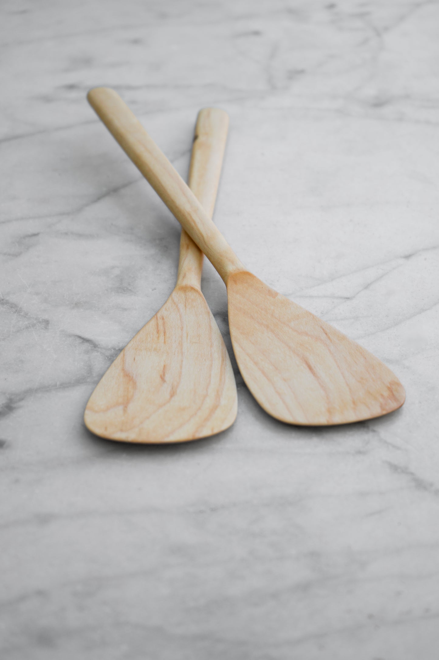 Flat Line - Modern Salad Set - Walnut, Cherry, and Maple Wood