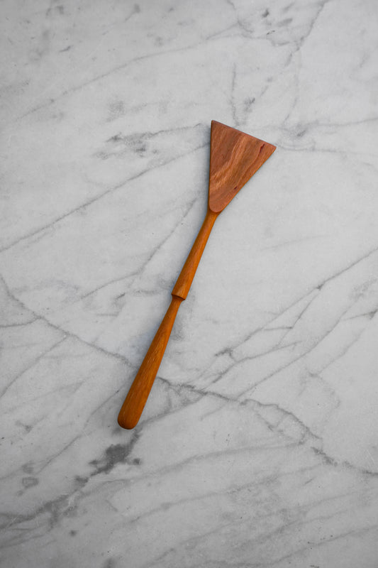 Triangle Spatula - Pinched Handle - Cherry Wood