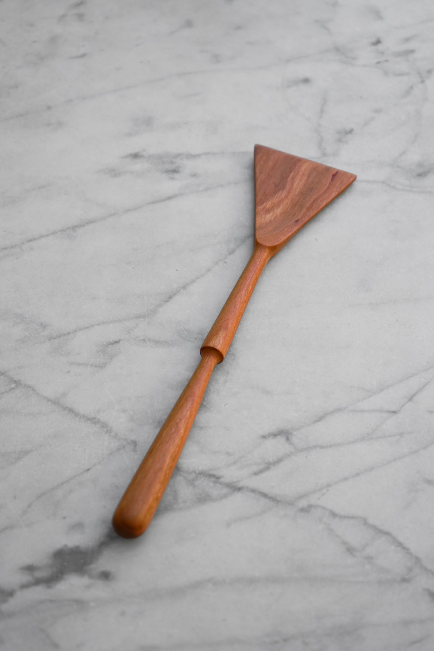 Triangle Spatula - Pinched Handle - Walnut or Cherry Wood