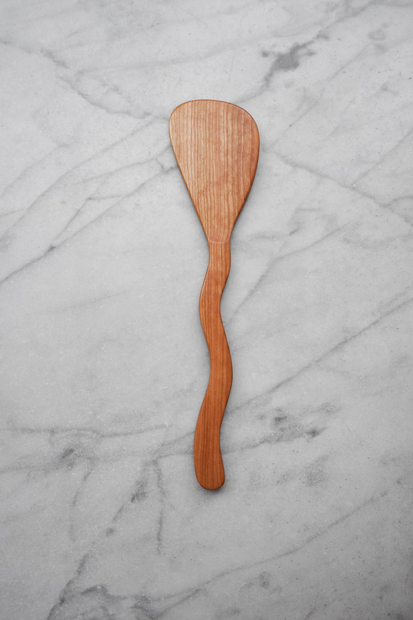 Flat Line - Squiggly Spatula - Walnut, Cherry, or Maple Wood
