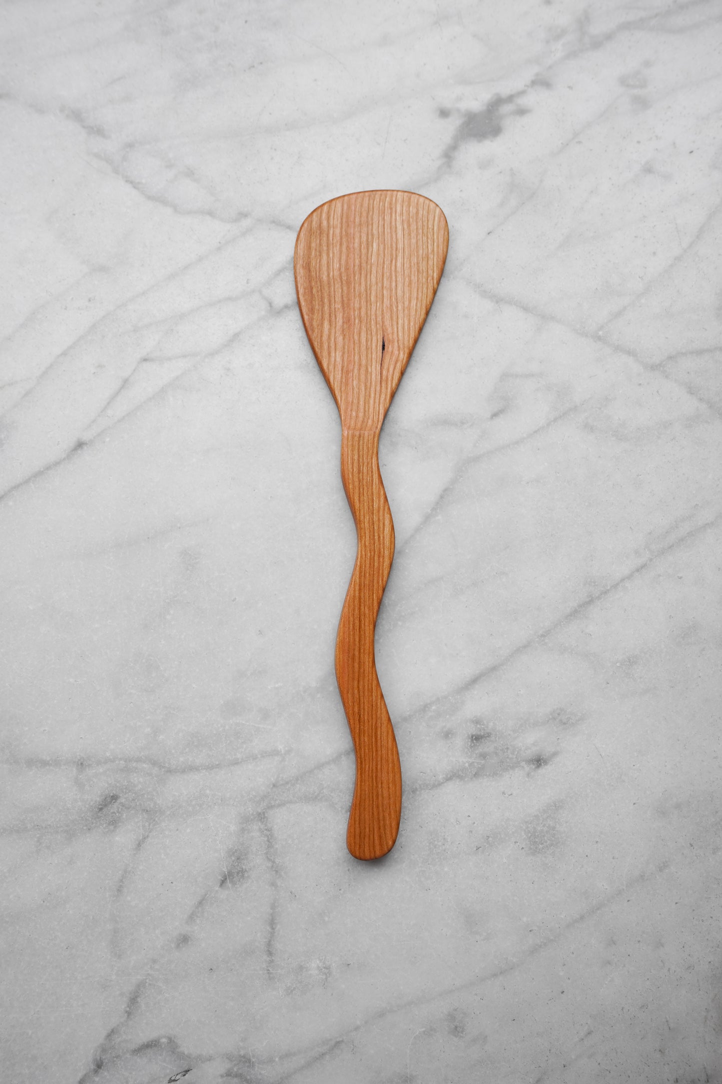 Flat Line - Squiggly Spatula - Walnut, Cherry, or Maple Wood