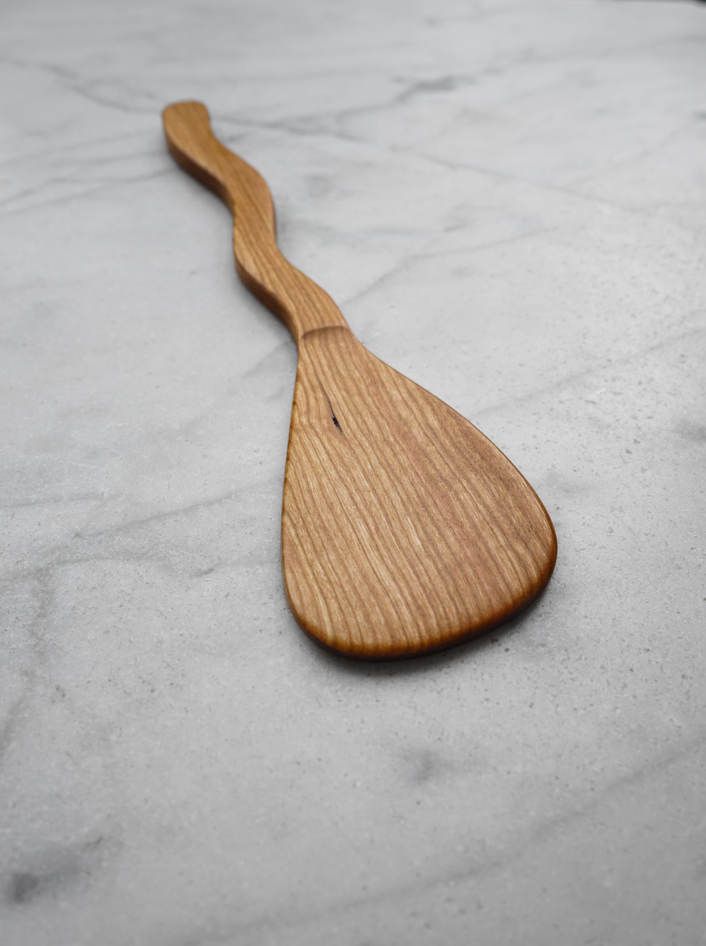 Flat Line - Squiggly Spatula - Walnut, Cherry, or Maple Wood