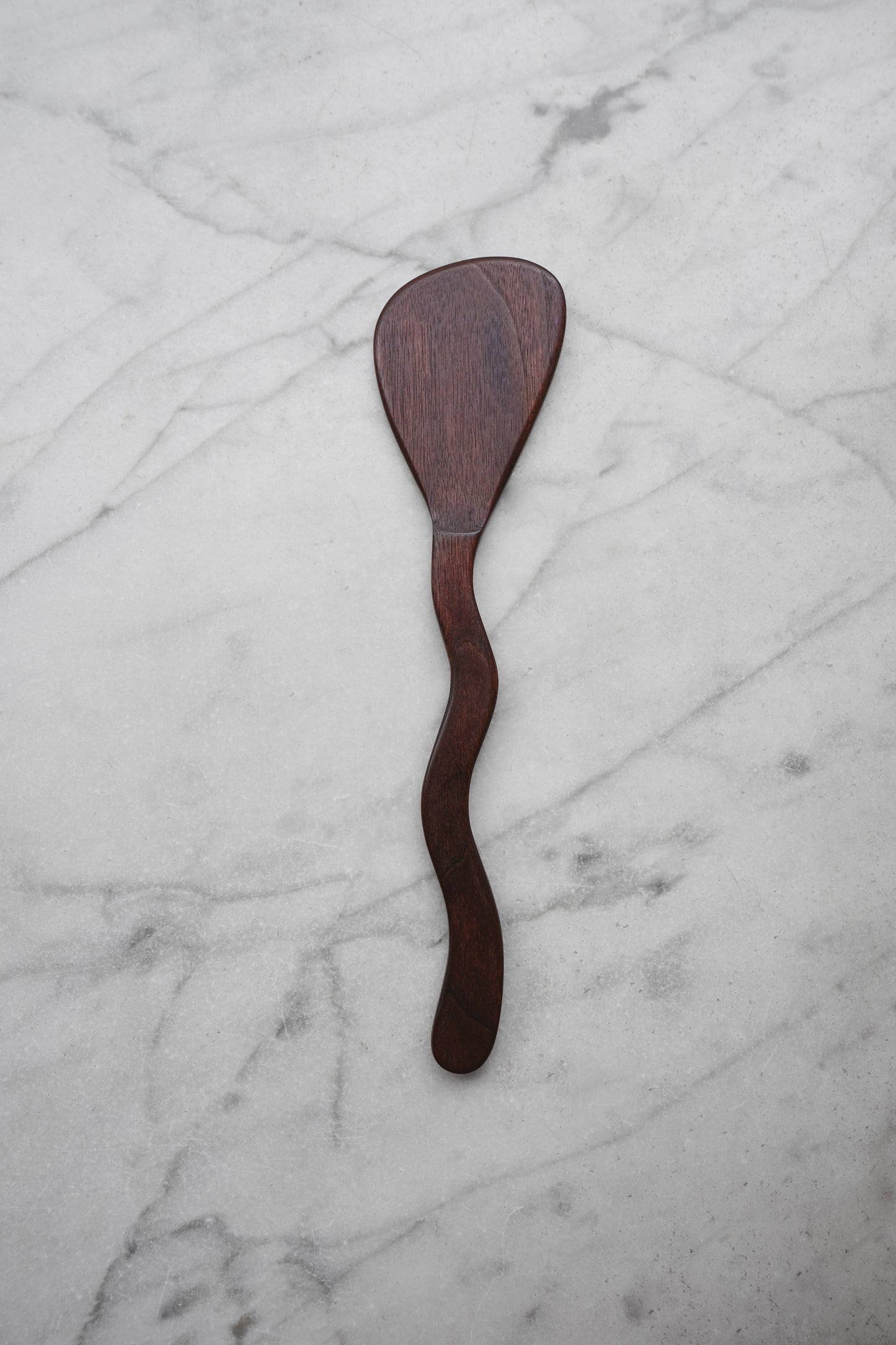 Flat Line - Squiggly Spatula - Walnut, Cherry, or Maple Wood