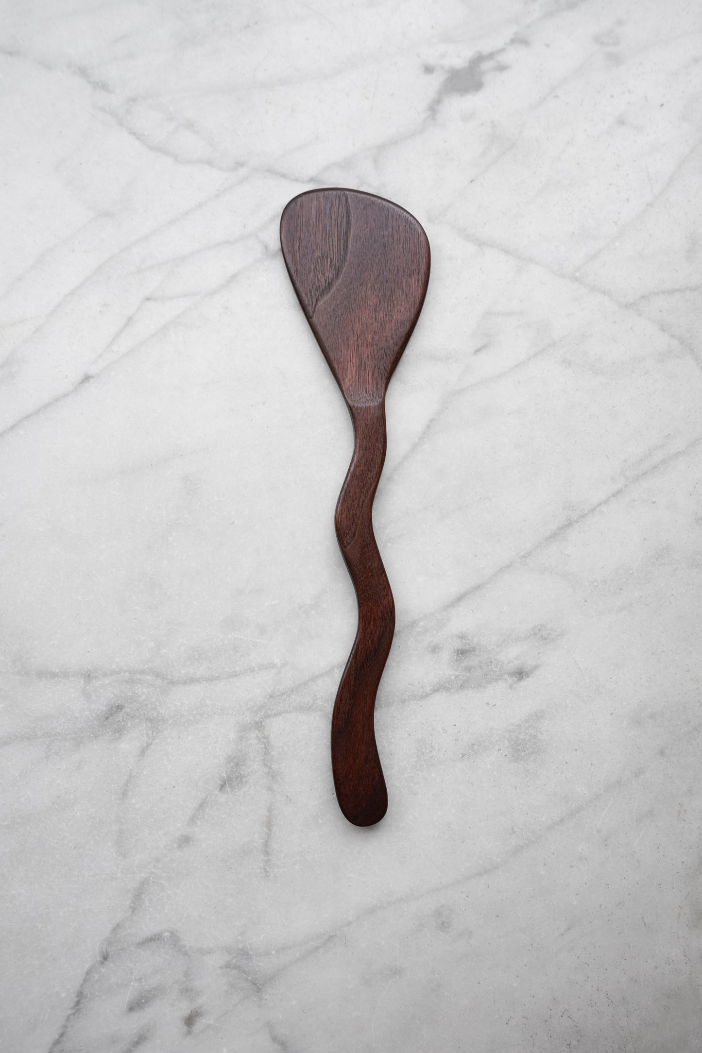 Flat Line - Squiggly Spatula - Walnut, Cherry, or Maple Wood