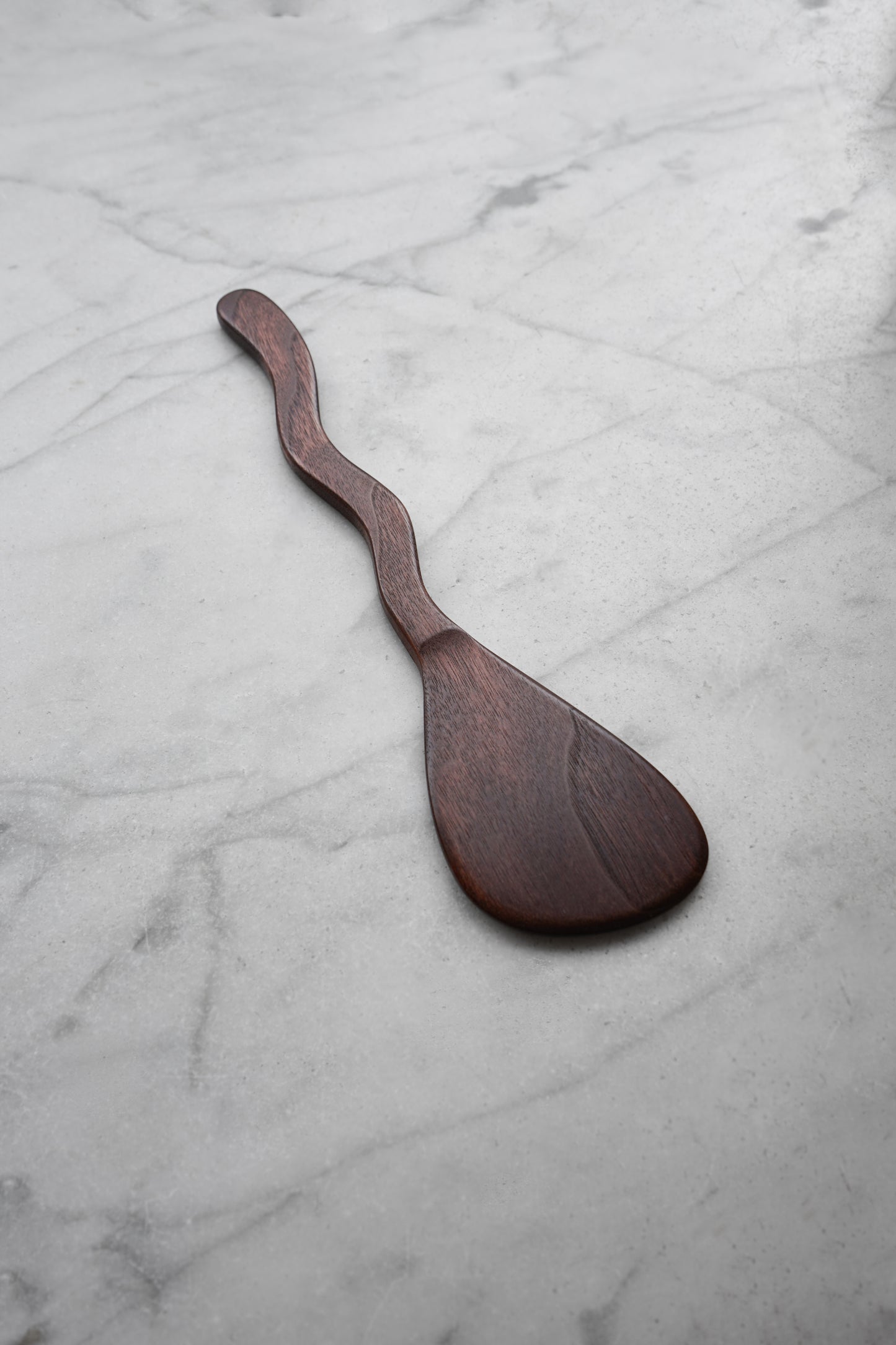 Flat Line - Squiggly Spatula - Walnut, Cherry, or Maple Wood