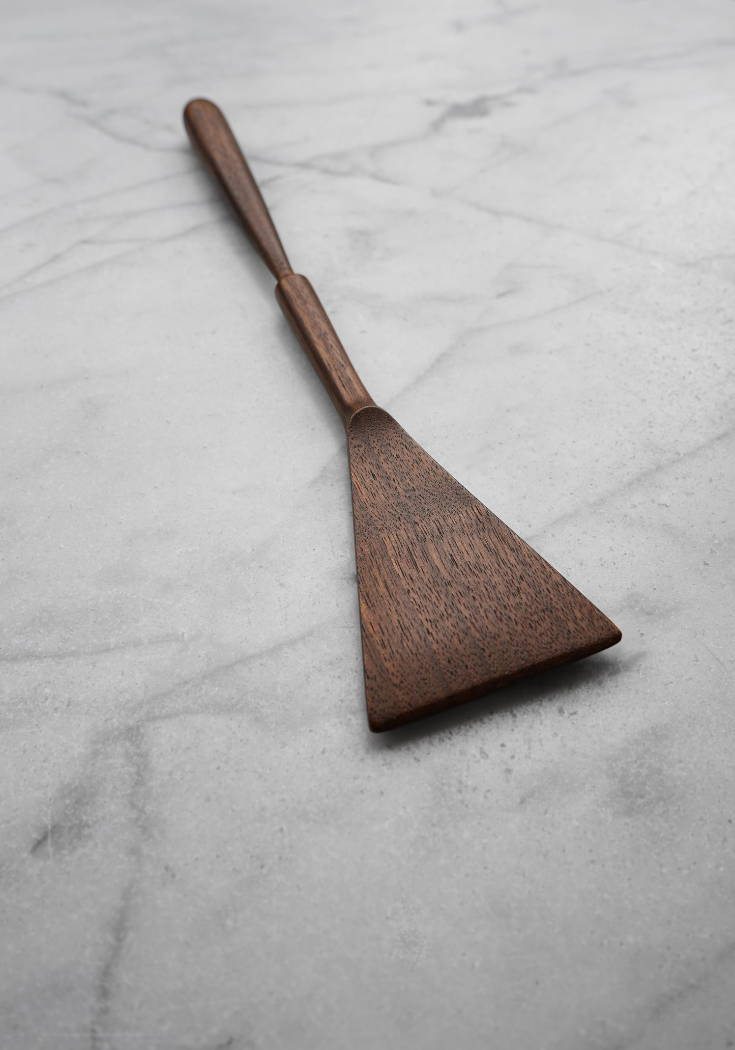 Triangle Spatula - Pinched Handle - Walnut or Cherry Wood
