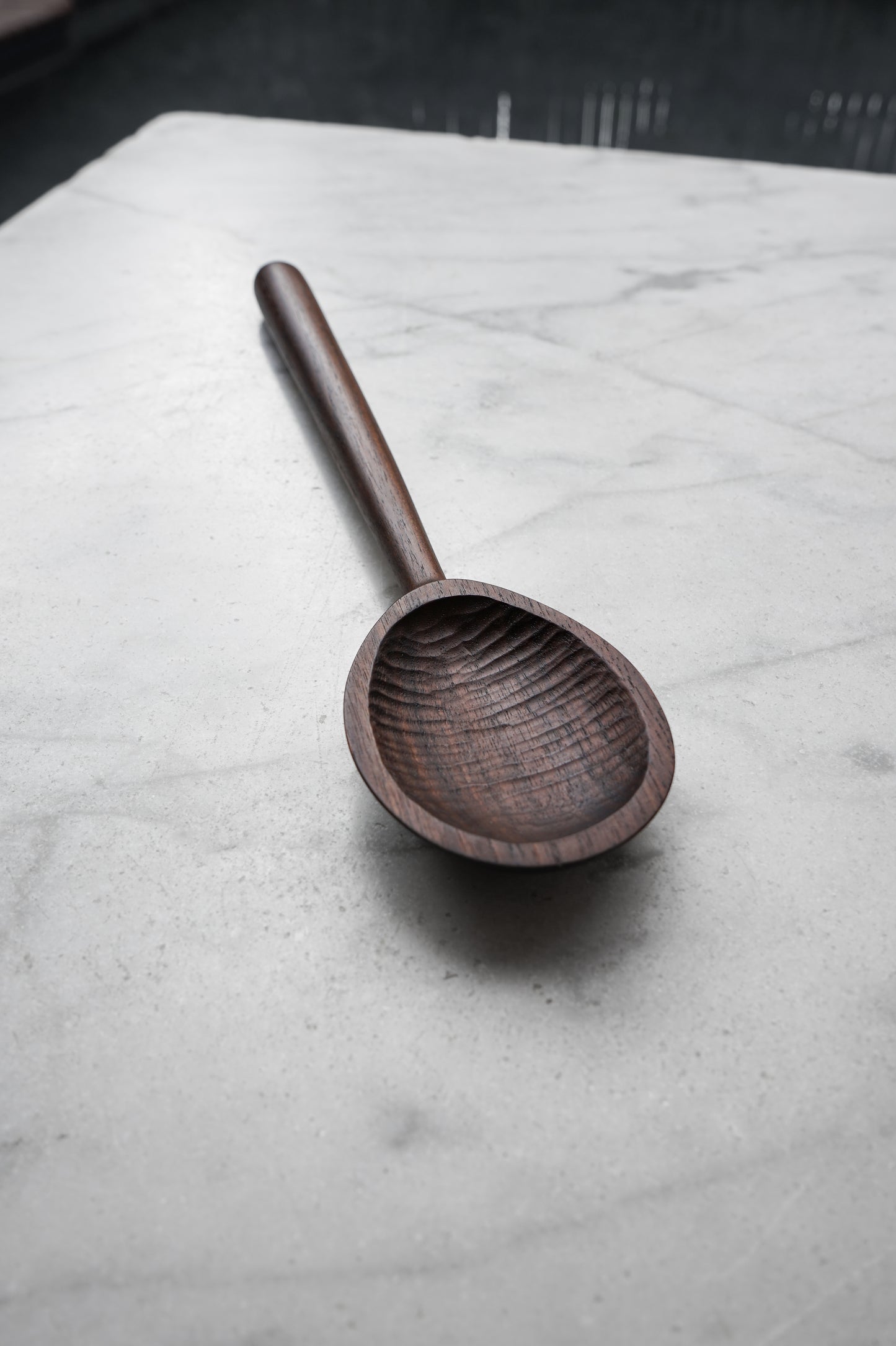 Oval Cooking Spoon - Walnut Wood