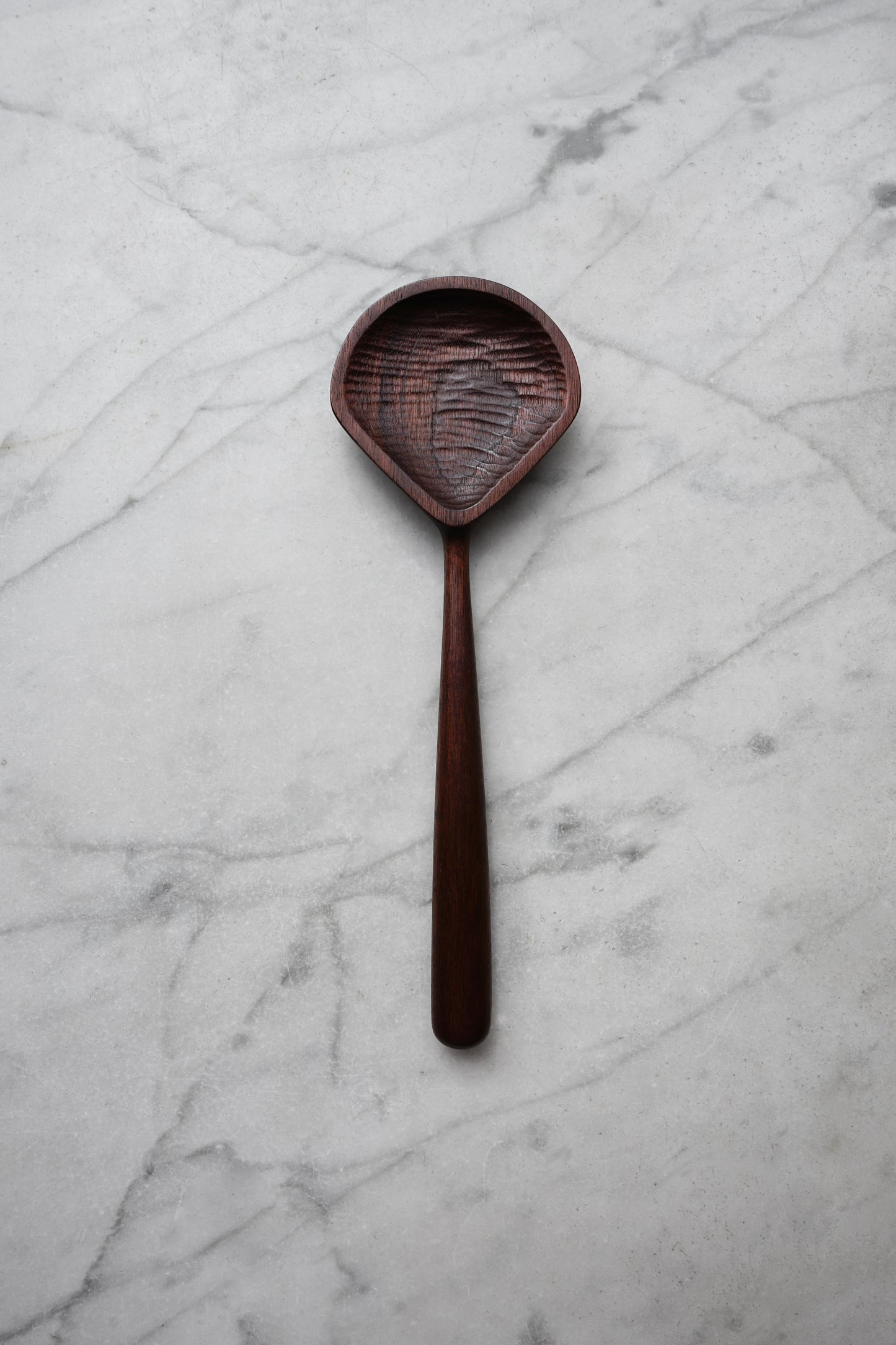 Large Shell Cooking/Serving Spoon - Walnut Wood