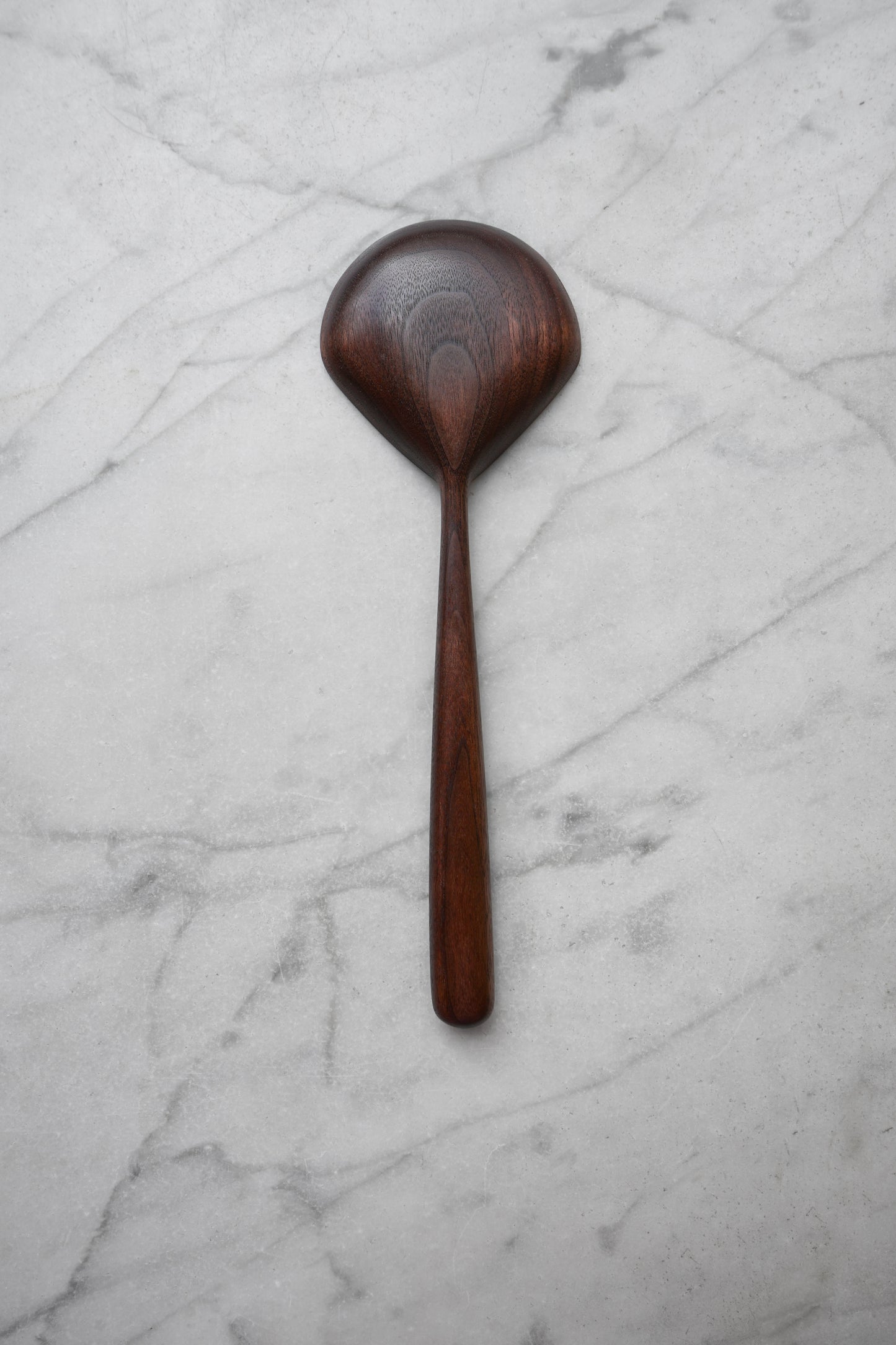 Large Shell Cooking/Serving Spoon - Walnut Wood