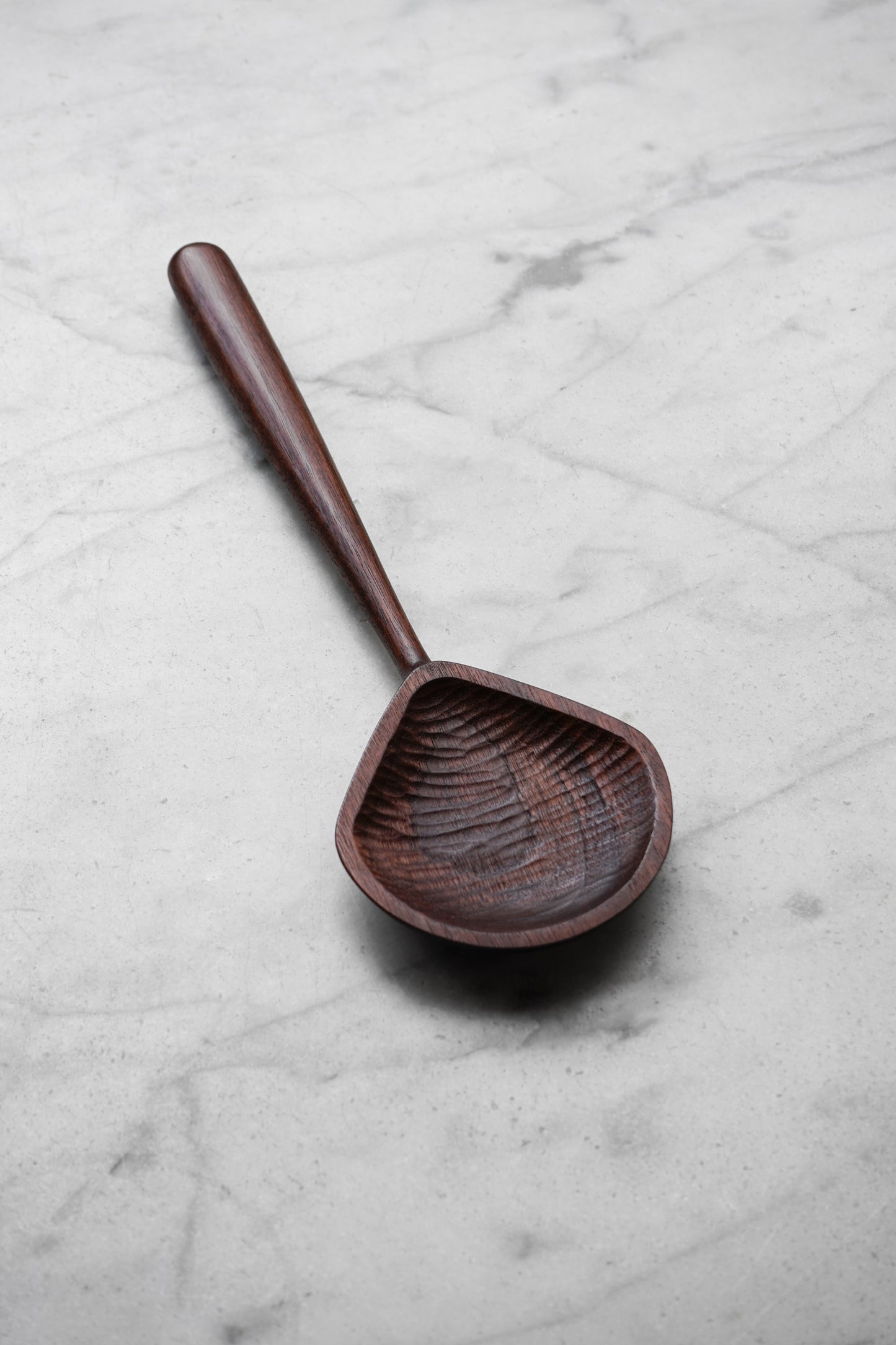 Large Shell Cooking/Serving Spoon - Walnut Wood