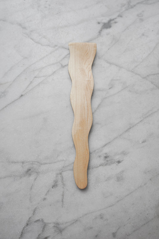 Flat Line - Wavy Spatula - Walnut, Cherry, or Maple Wood