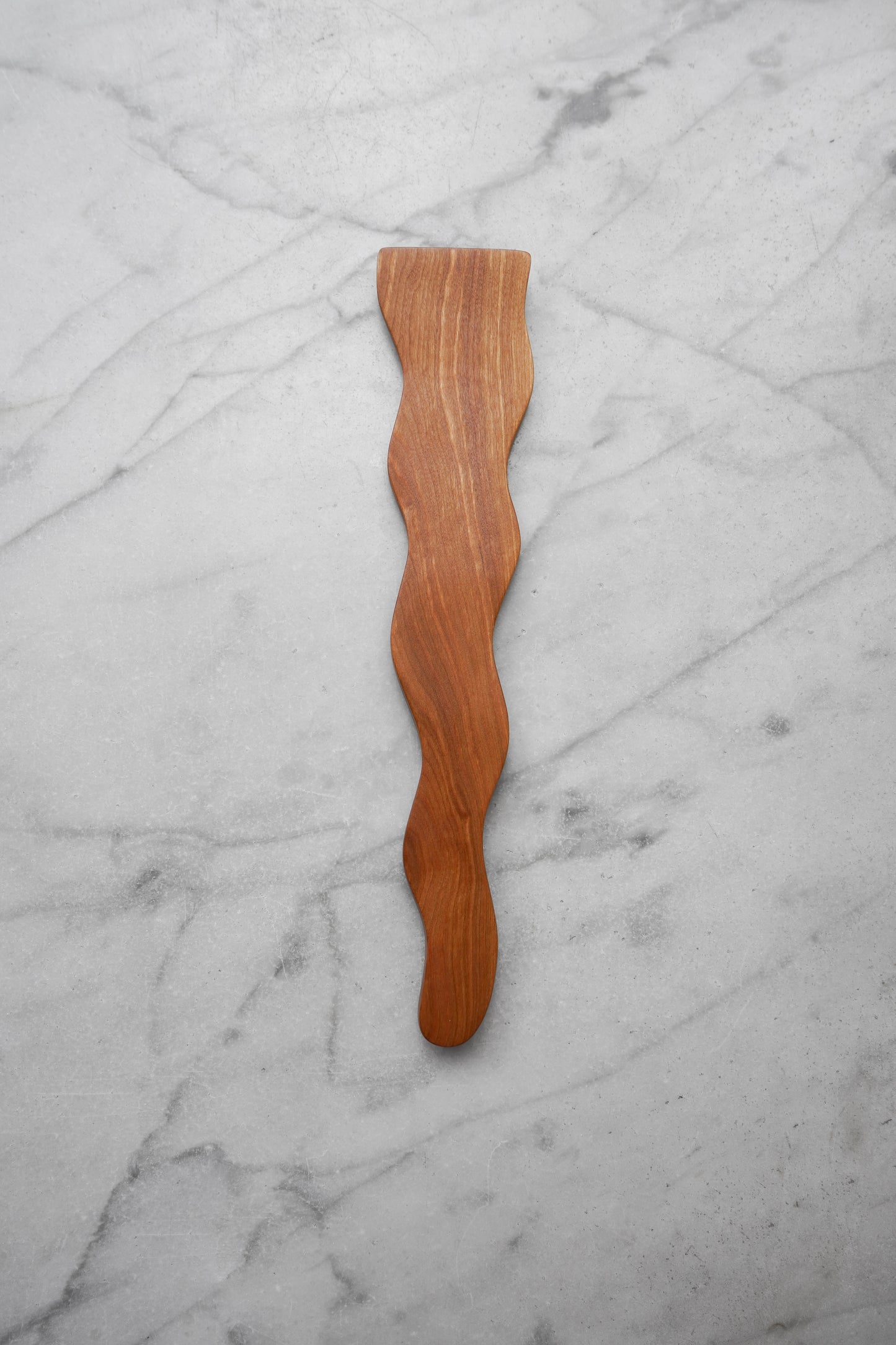 Flat Line - Wavy Spatula - Walnut, Cherry, or Maple Wood