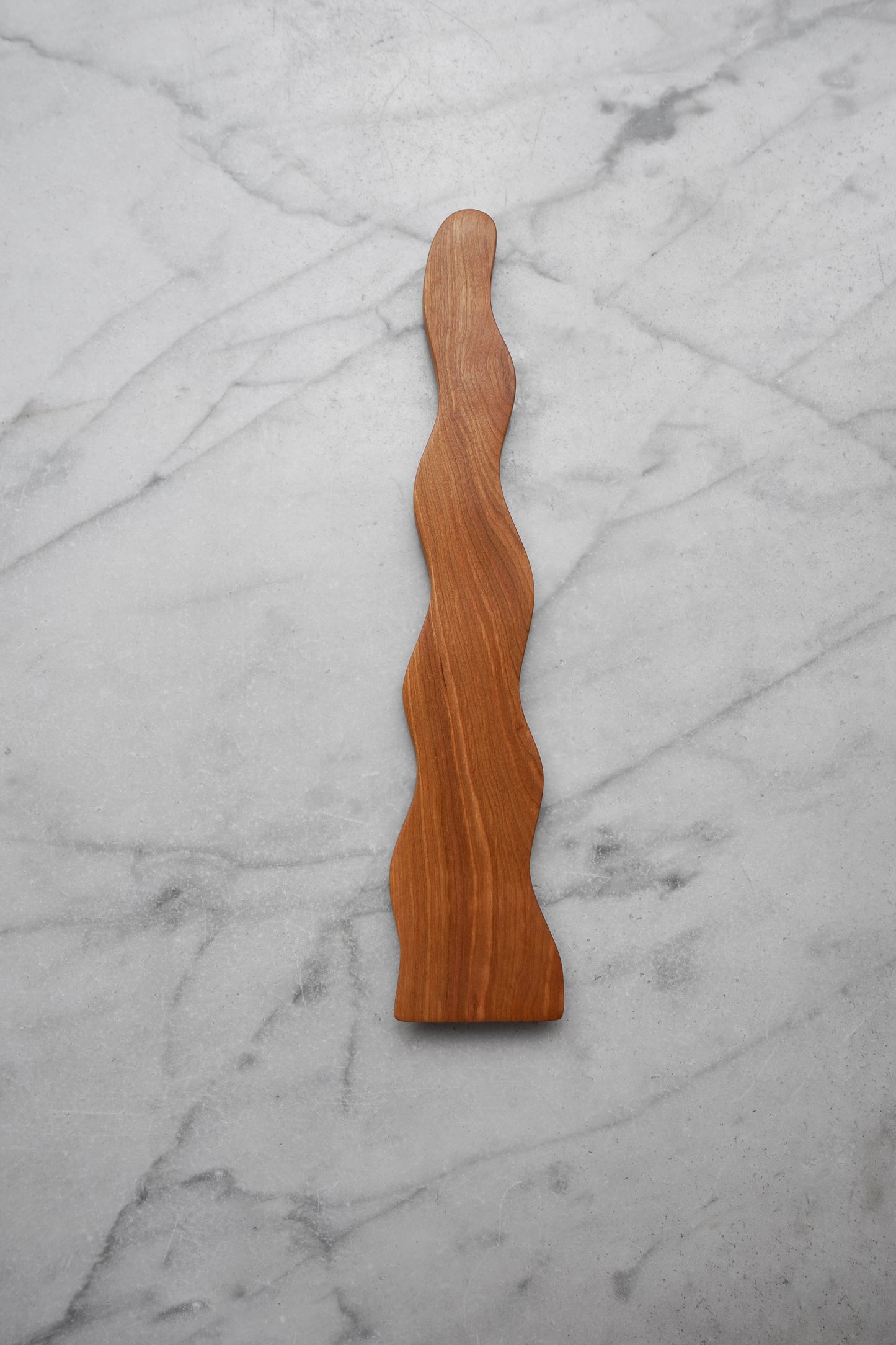Flat Line - Wavy Spatula - Walnut, Cherry, or Maple Wood
