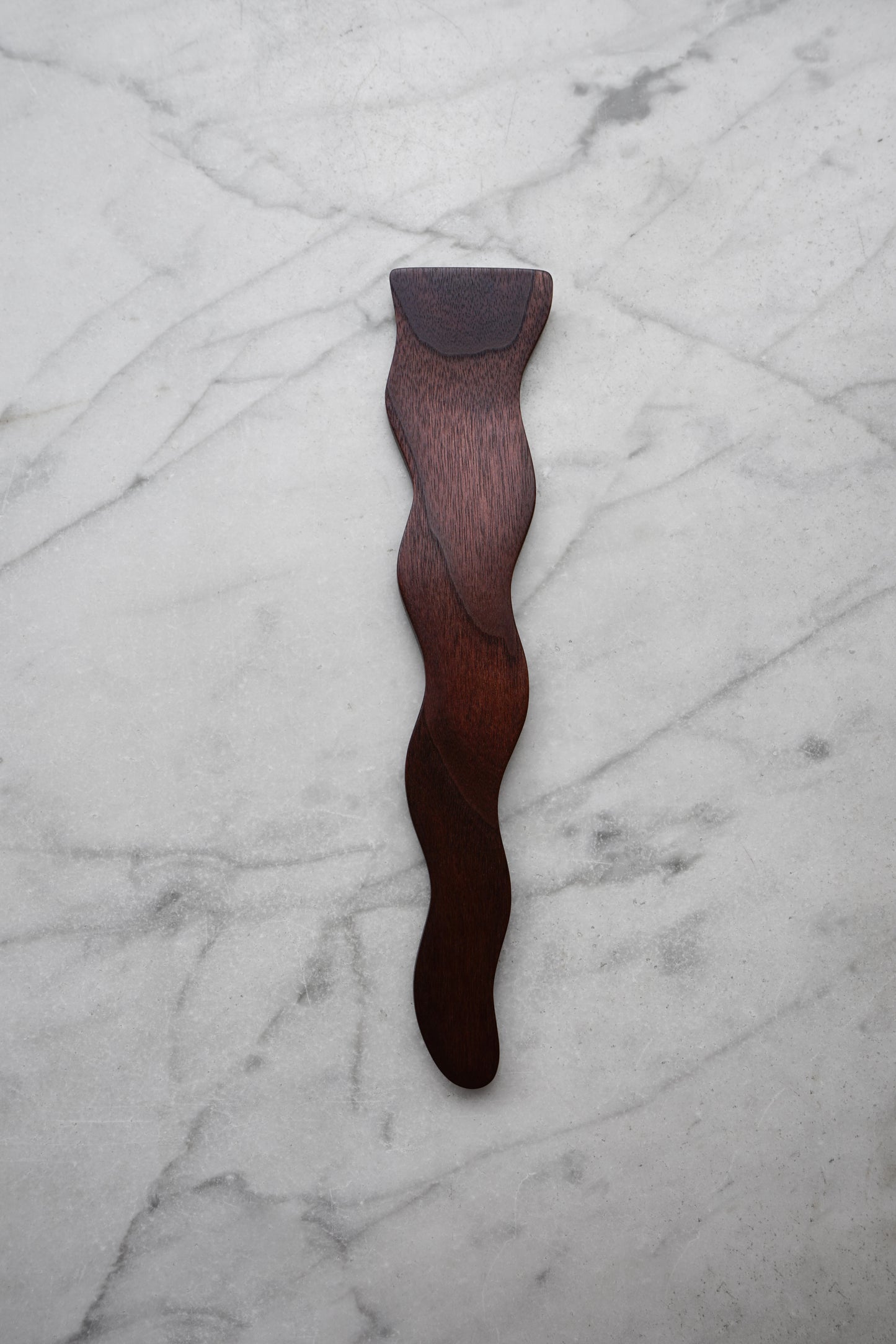 Flat Line - Wavy Spatula - Walnut, Cherry, or Maple Wood