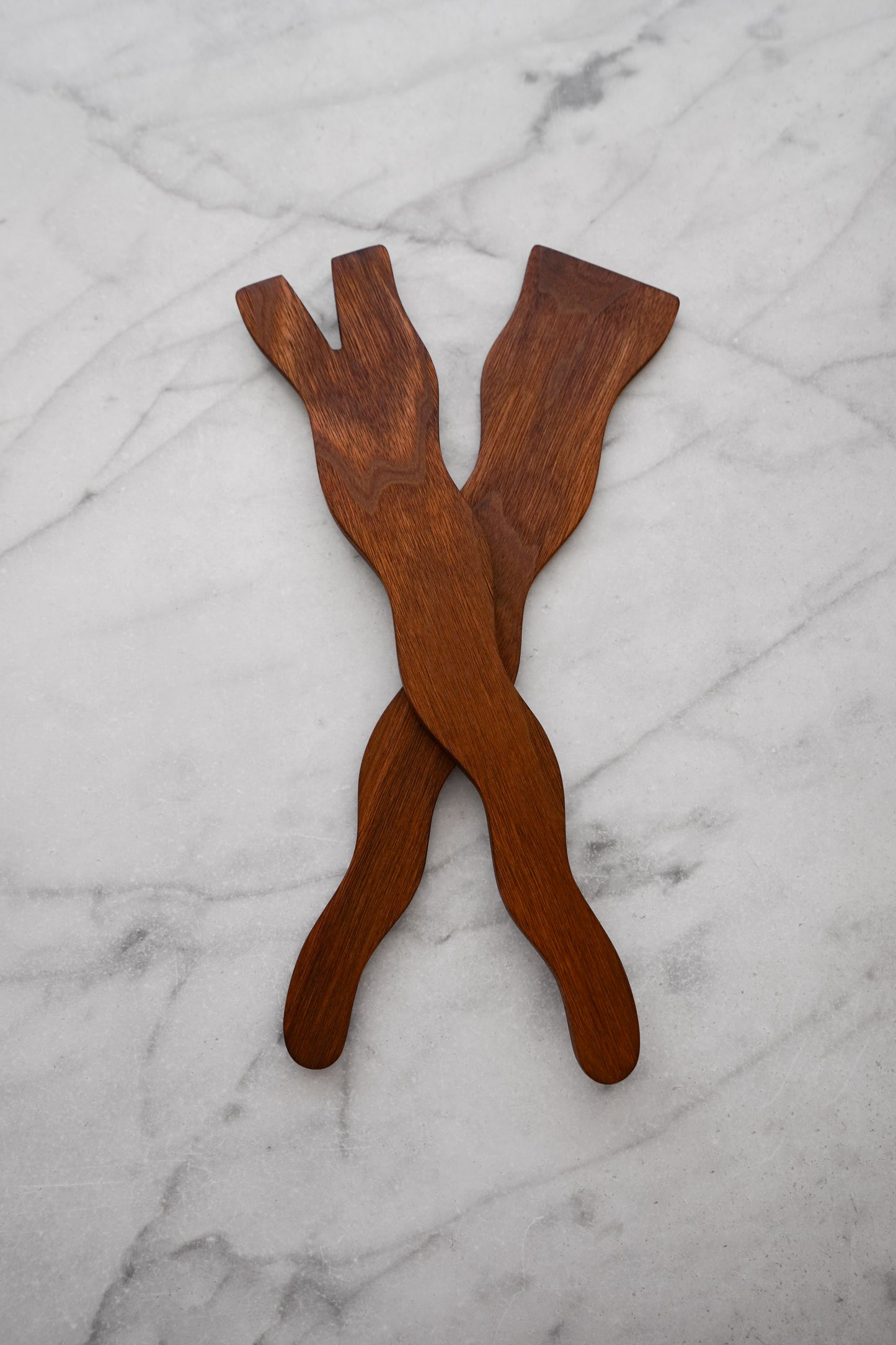 Flat Line - Wavy Salad Set - Walnut, Cherry, or Maple Wood