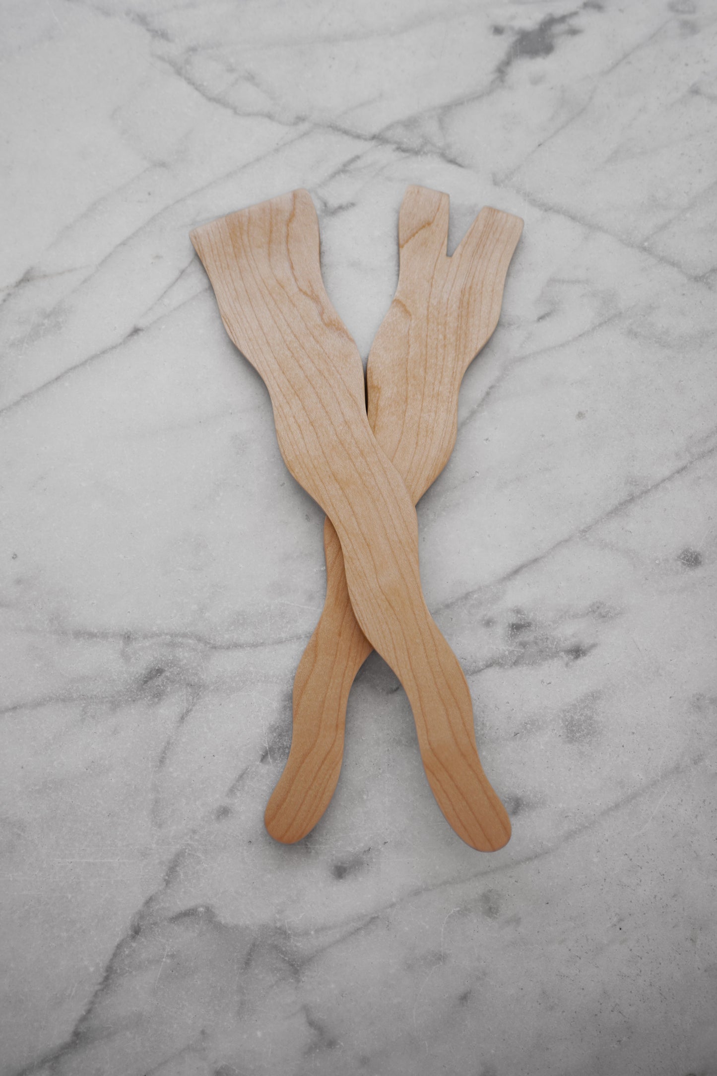 Flat Line - Wavy Salad Set - Walnut, Cherry, or Maple Wood