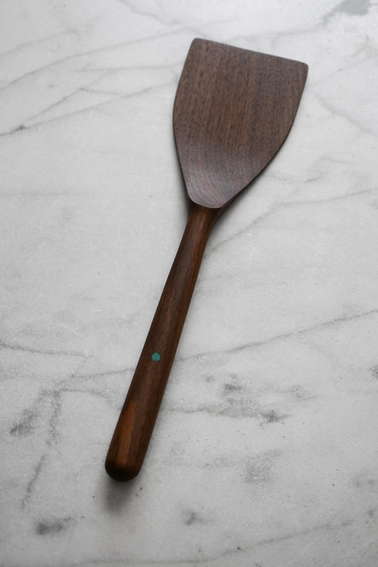Wide Walnut and Turquoise Flipper