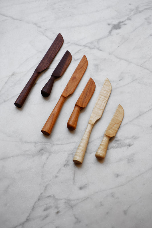Mini Cheese/Butter Knife - Walnut, Cherry, or Maple Wood