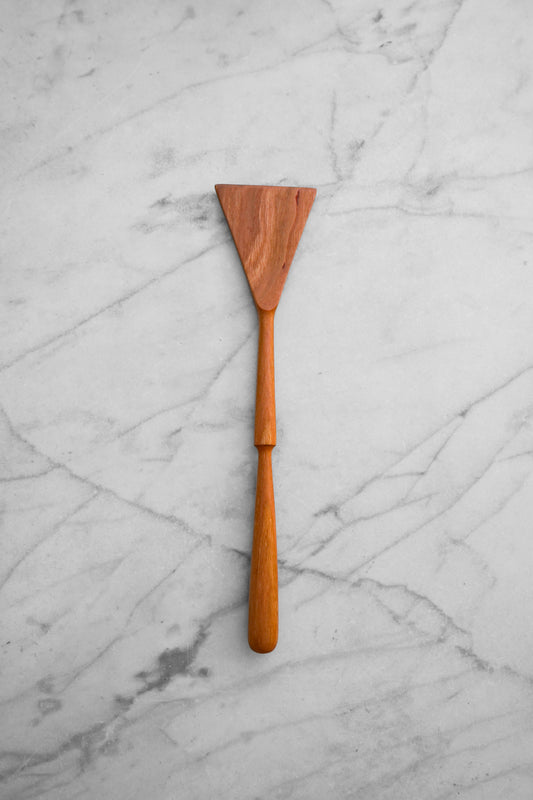Triangle Spatula - Pinched Handle - Cherry Wood