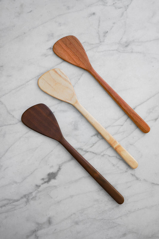 Flat Line - Modern Spatula - Walnut, Cherry, or Maple Wood