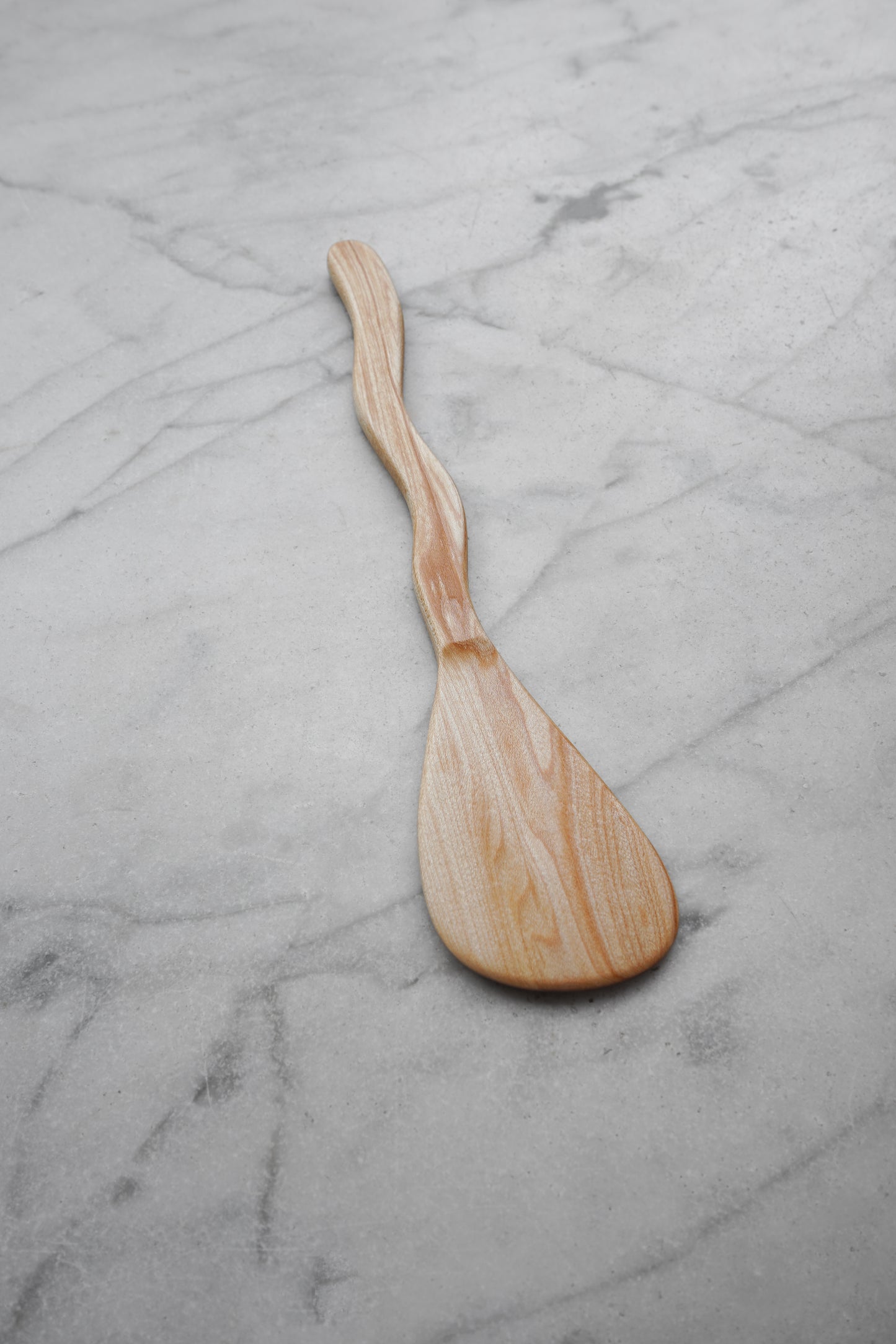 Flat Line - Squiggly Spatula - Walnut, Cherry, or Maple Wood