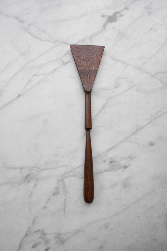 Triangle Spatula - Pinched Handle - Walnut or Cherry Wood