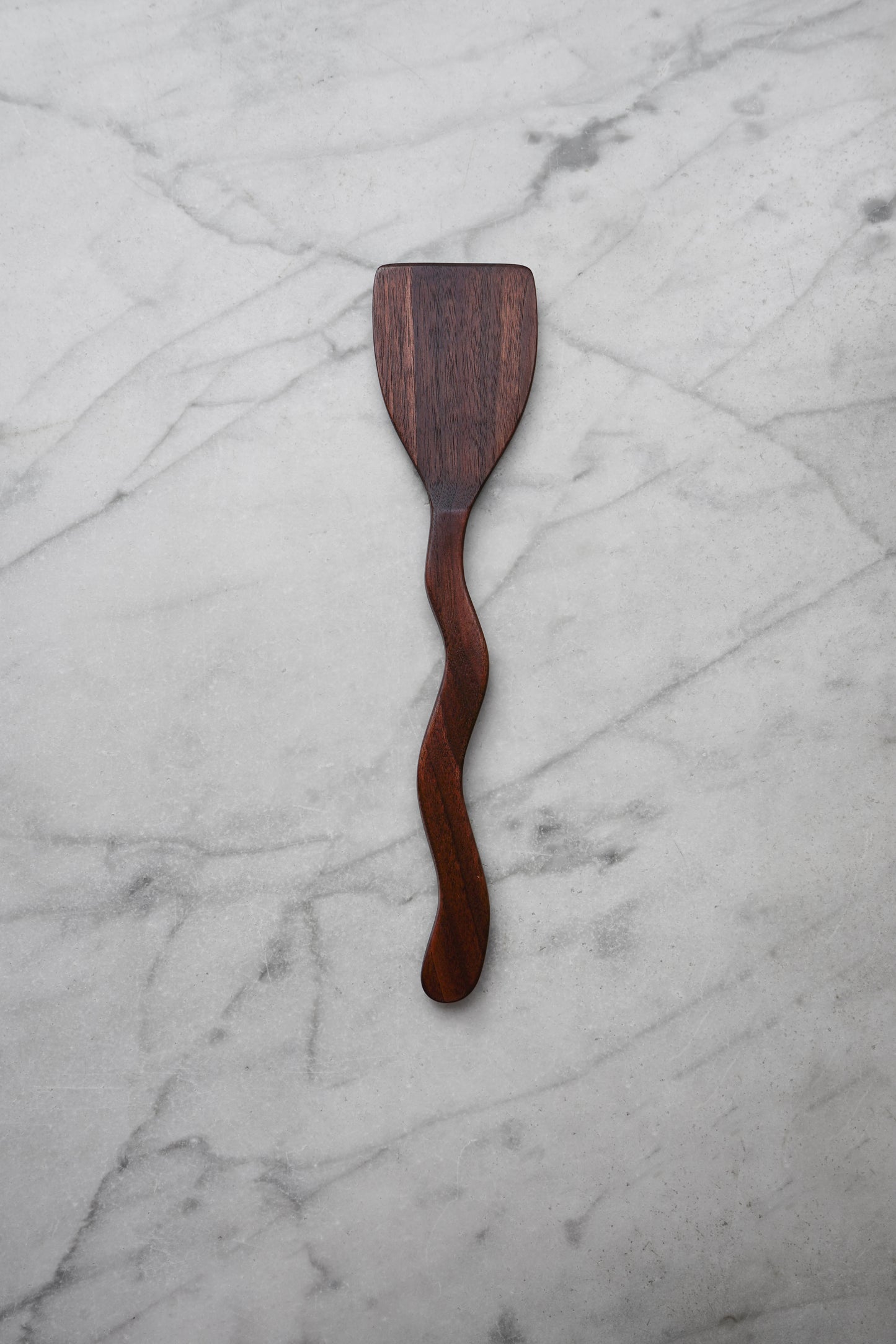 Flat Line - Squiggly Scraper Spatula - Walnut Wood