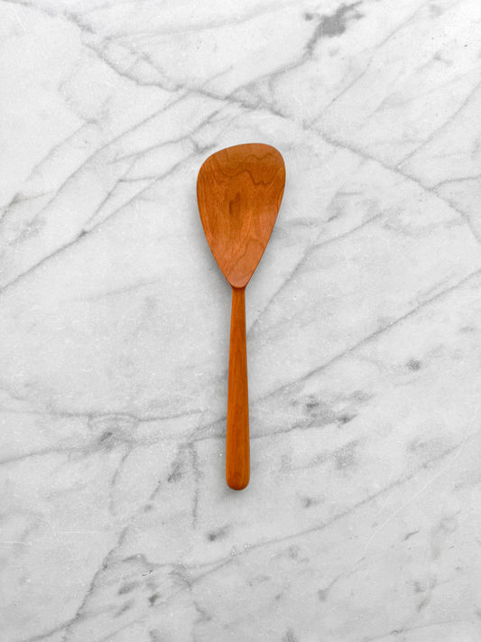 Cooking Spatula - Short Handle - Cherry Wood