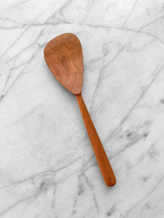 Cooking Spatula - Short Handle - Cherry Wood
