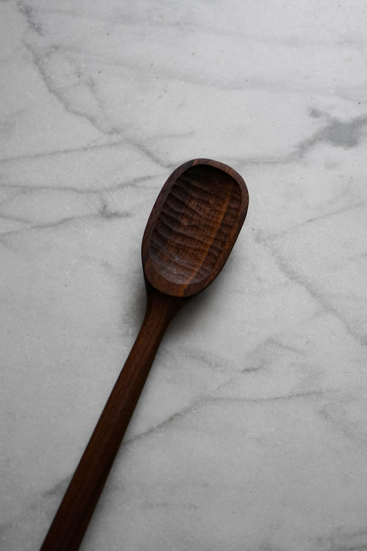 walnut long bowl spoon