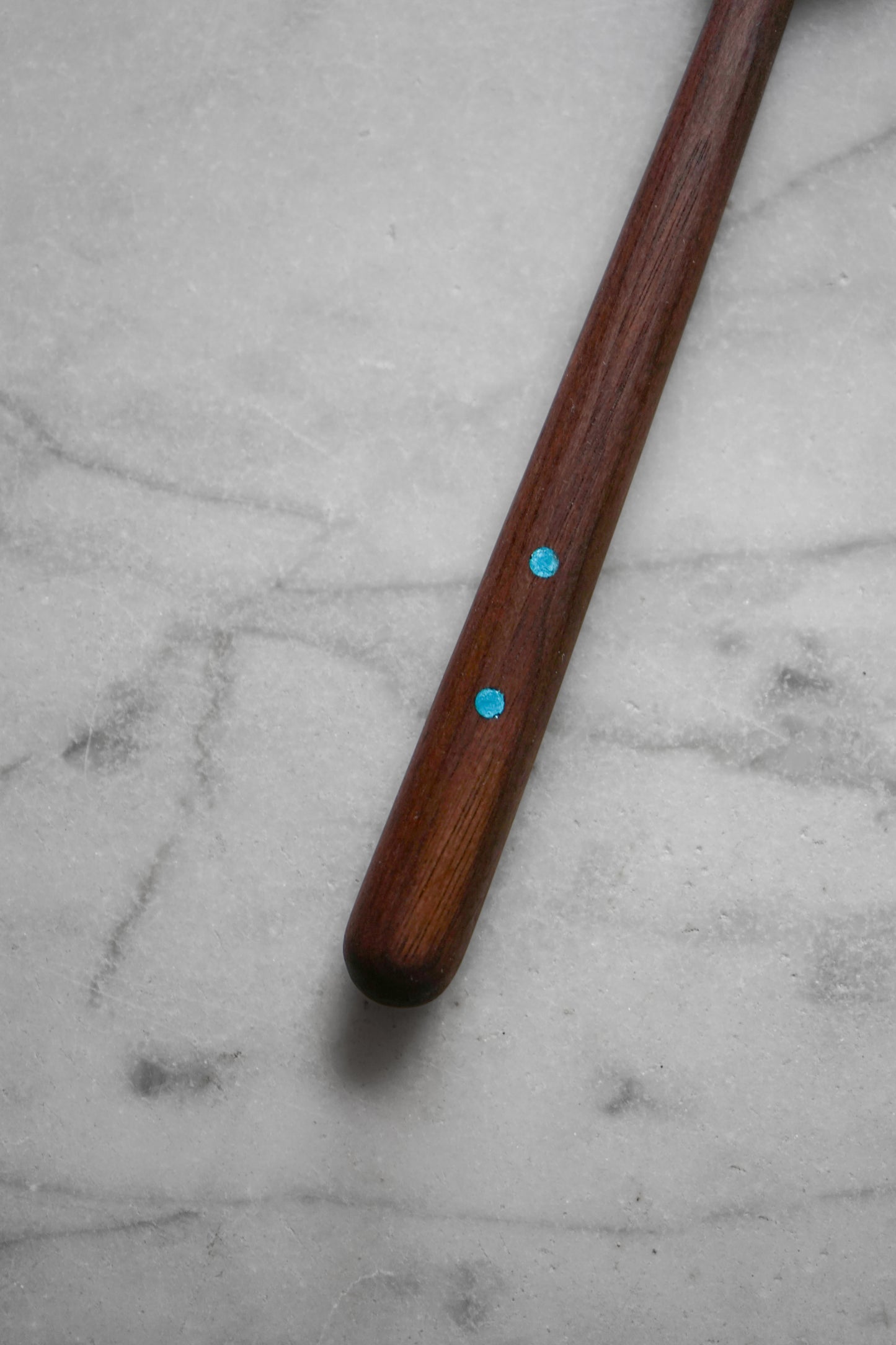 Cooking Spoon - Walnut Wood with Turquoise