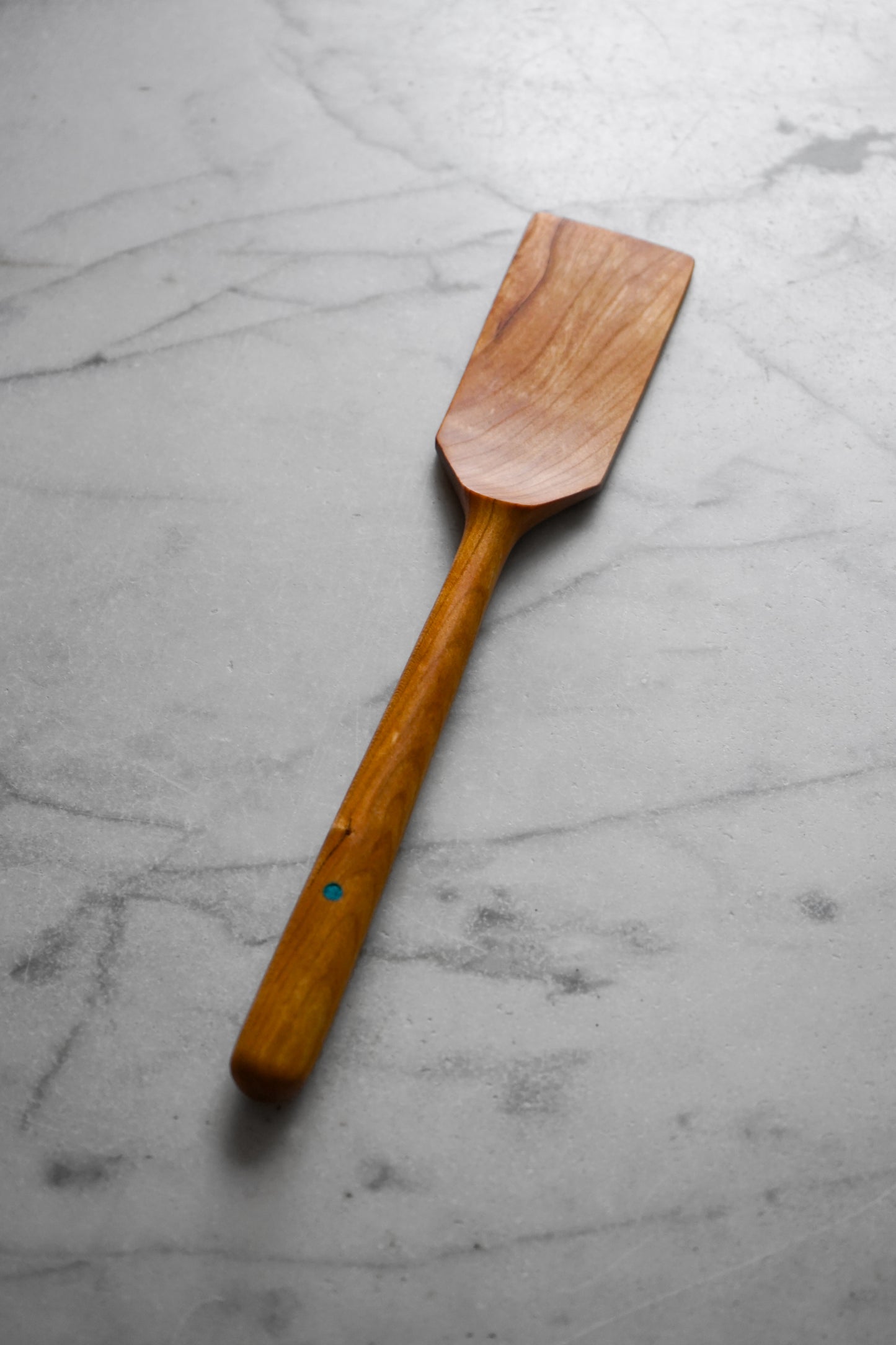 Flipper Spatula - Cherry Wood with Turquoise