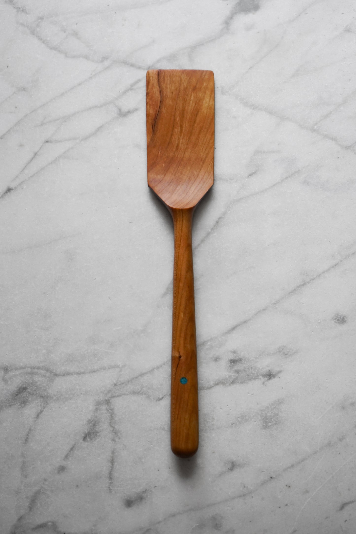 Flipper Spatula - Cherry Wood with Turquoise
