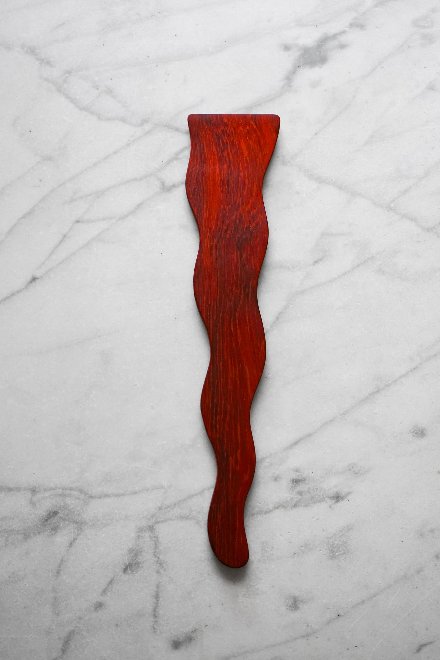 Flat Line - Wavy Spatula - Padauk Wood