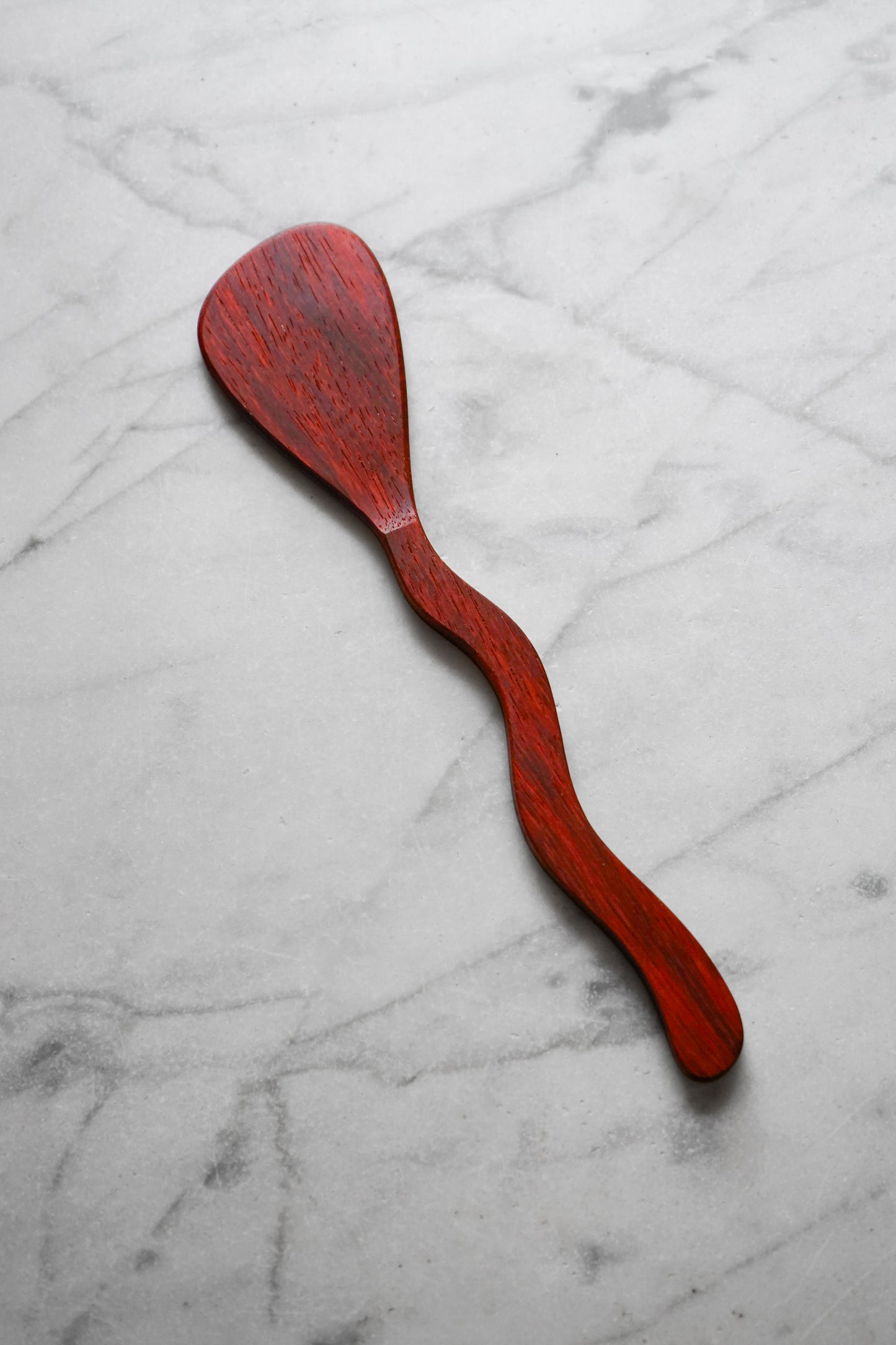 Flat Line - Squiggly Spatula - Padauk Wood
