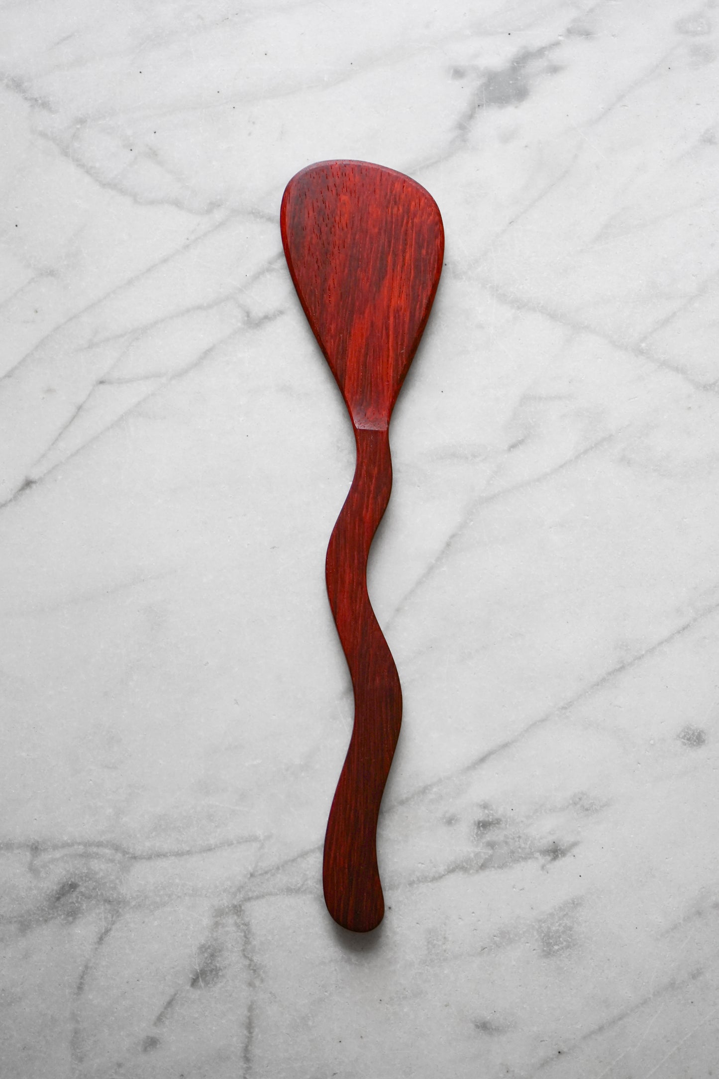 Flat Line - Squiggly Spatula - Padauk Wood
