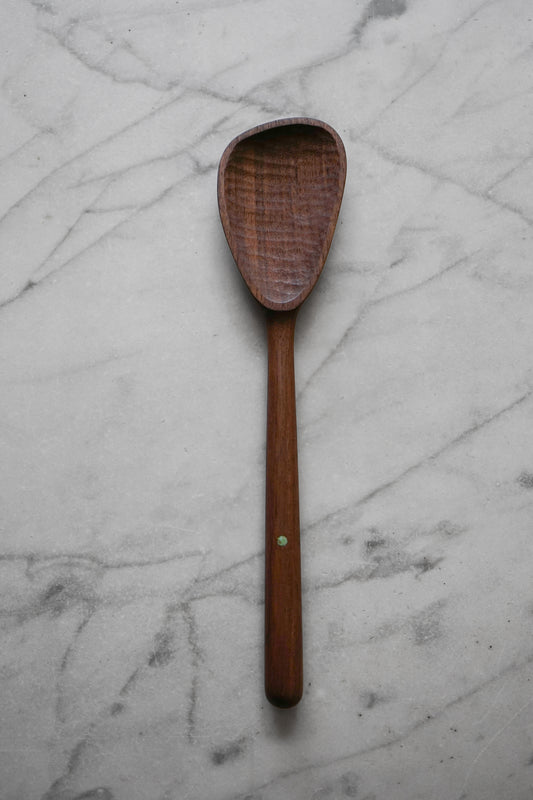 Modern Walnut and Turquoise Cooking Spoon