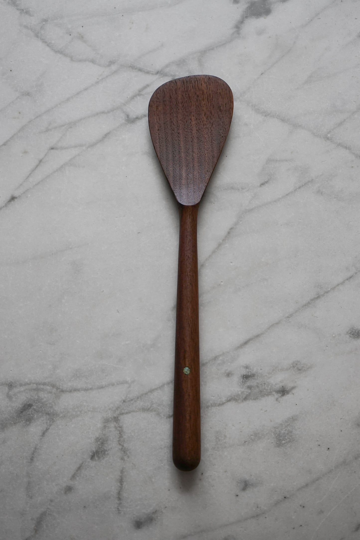 Modern Walnut Cooking Spatula With Turquoise Inlay
