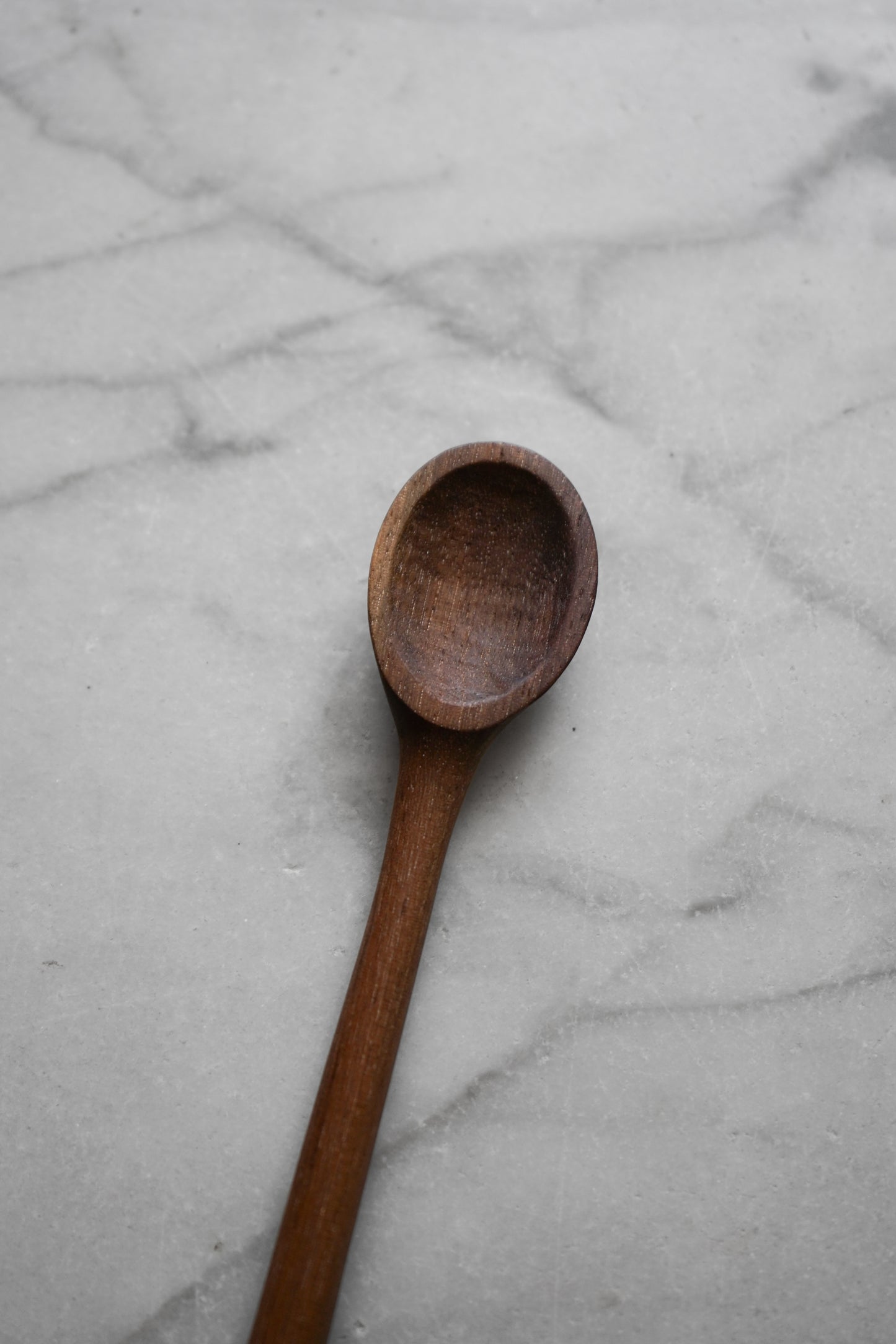 Long Walnut and Turquoise Tasting Spoon