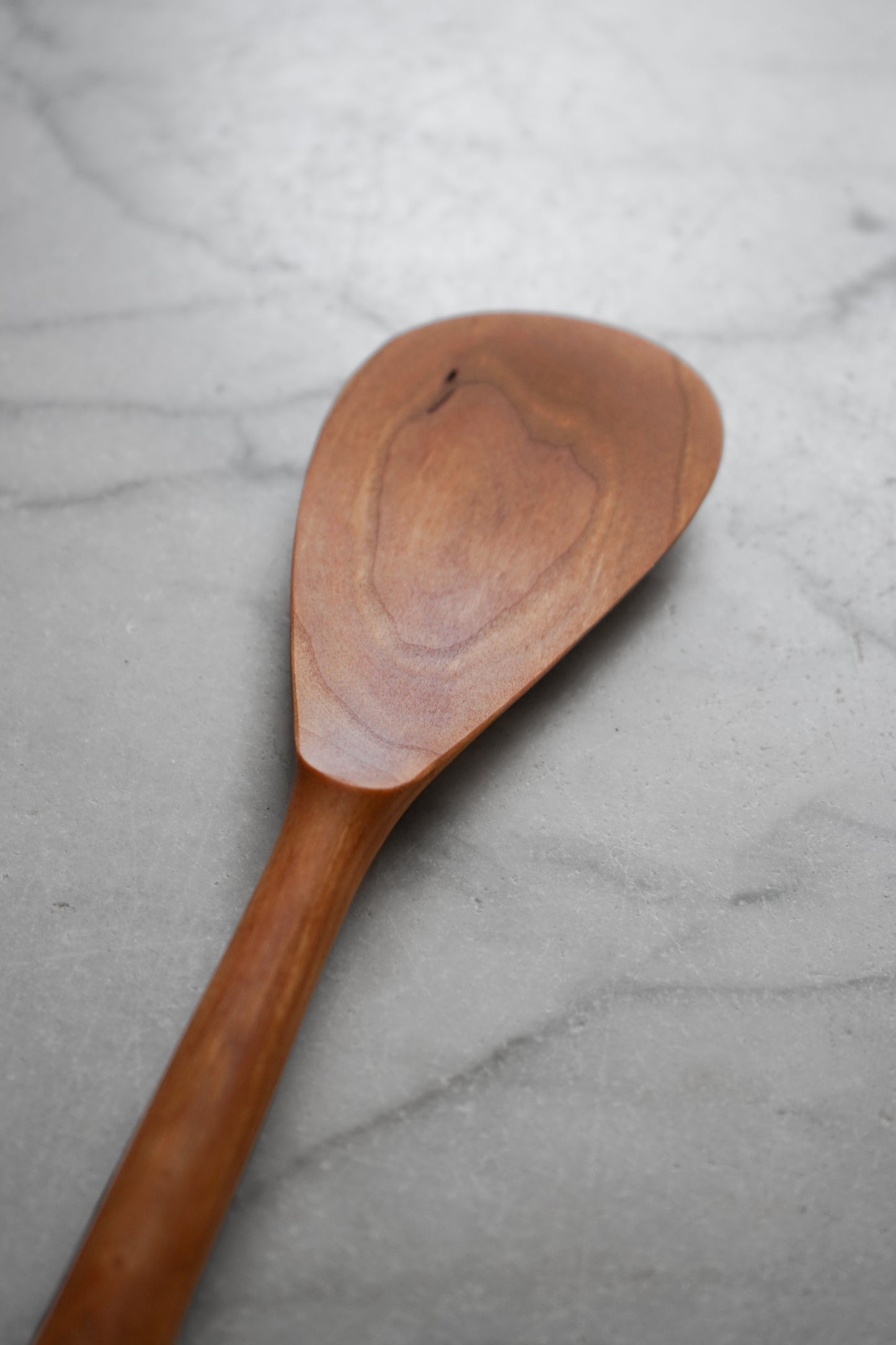 Modern Cherry Spatula and Turquoise Inlay