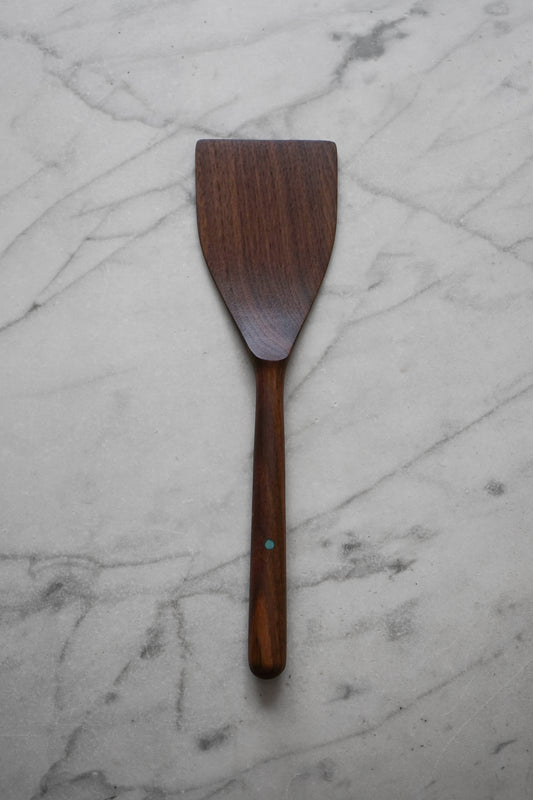 Wide Walnut and Turquoise Flipper